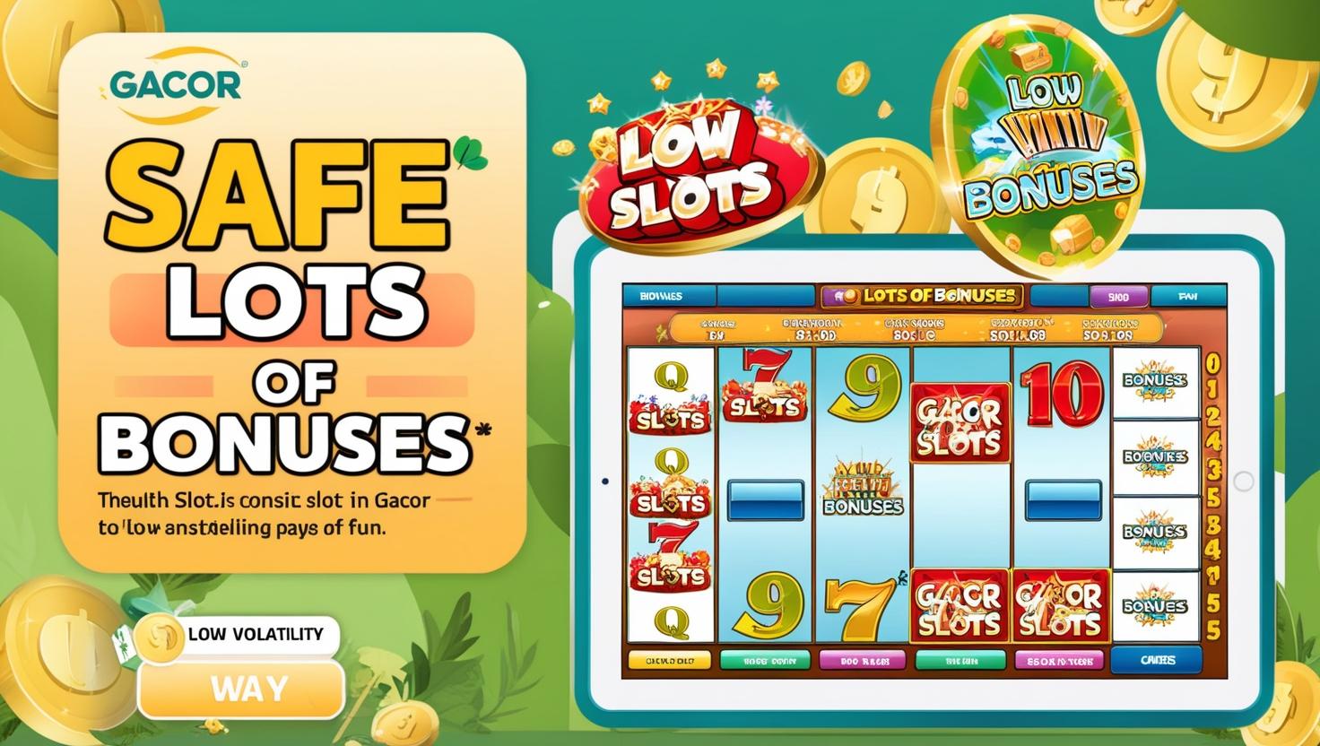 Slot Gacor dengan Volatilitas Rendah: Aman & Banyak Bonus